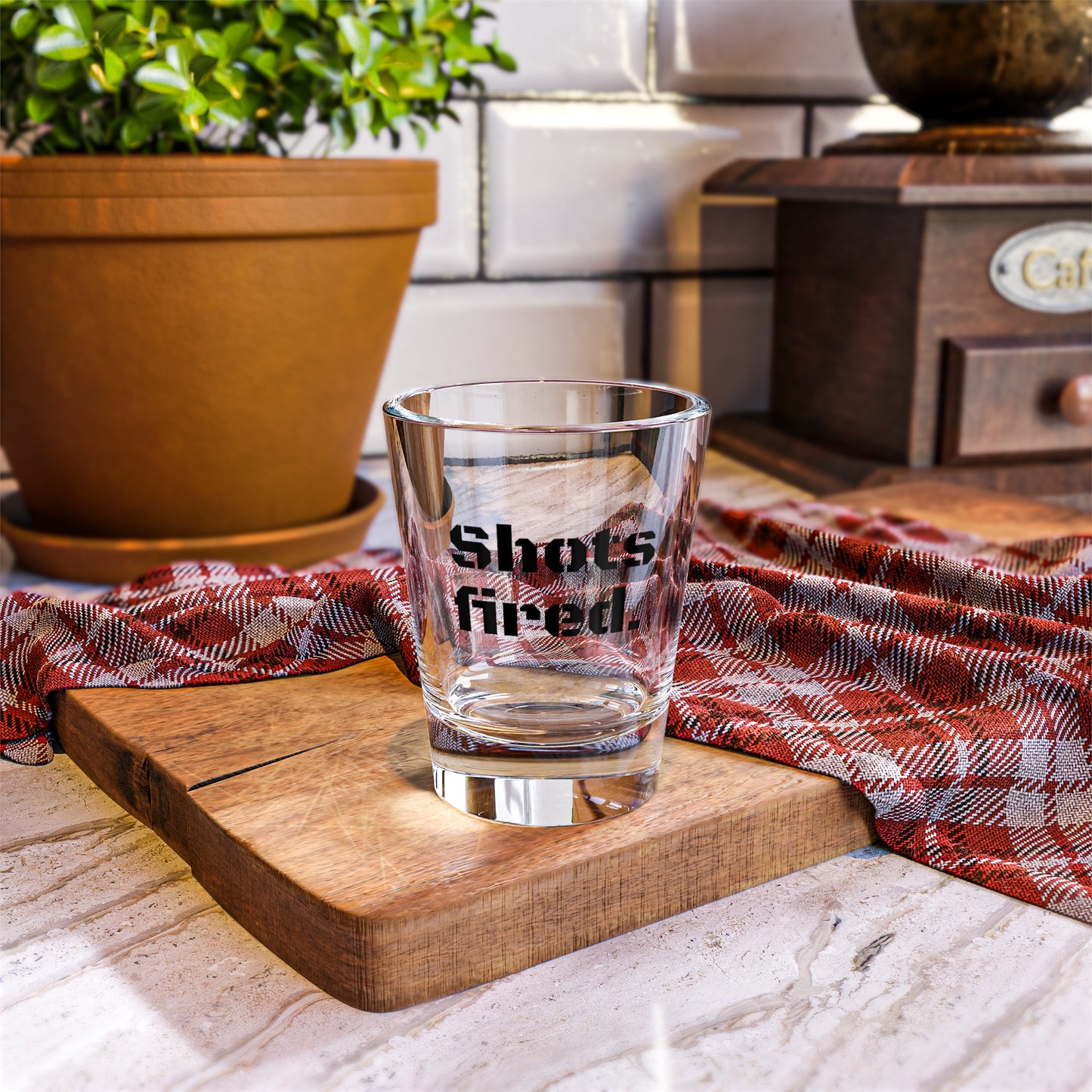Shots fired Shot Glass, 1.5oz