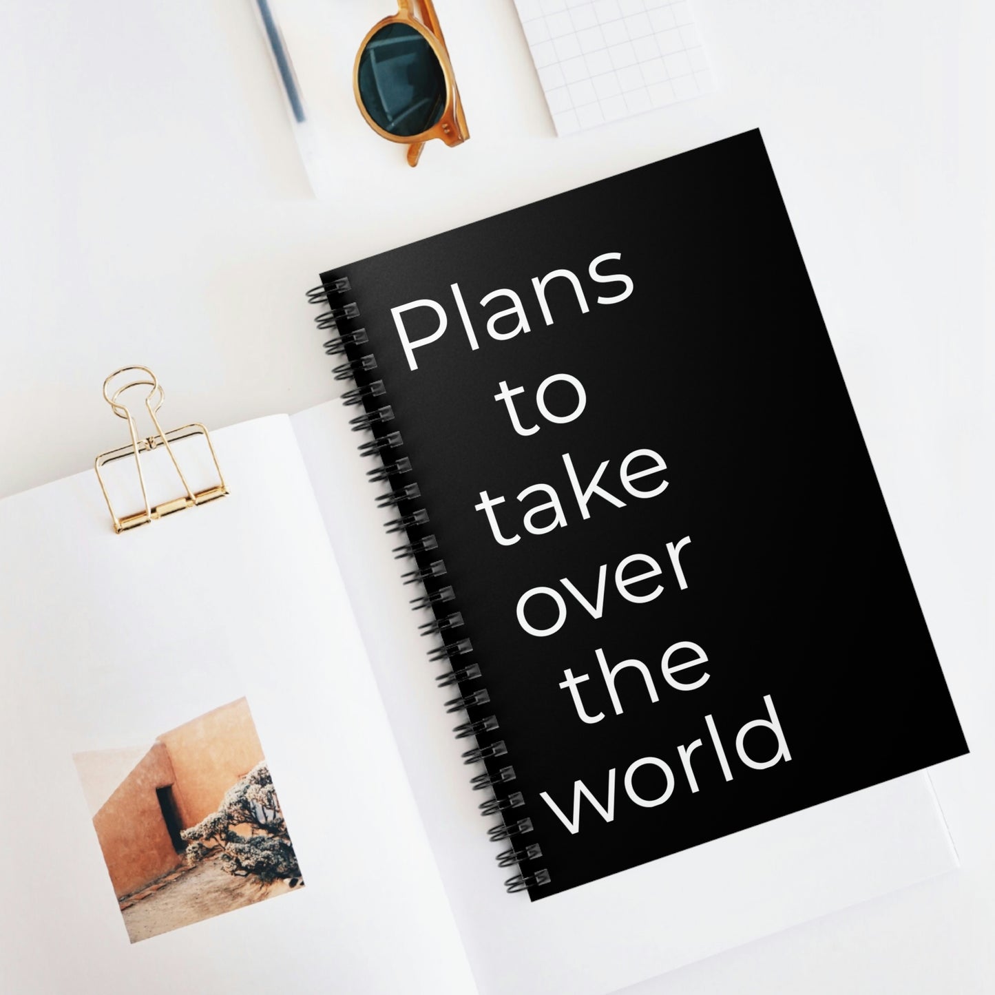 Plans to Take Over the World - Spiral Bound Note Book