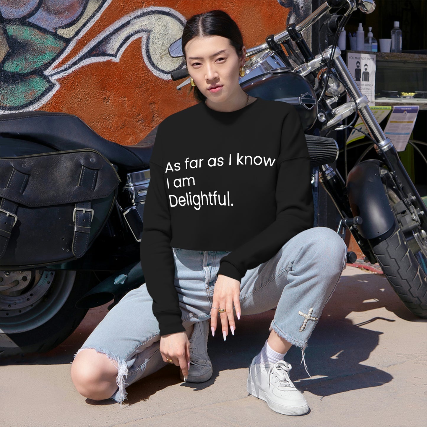 I'm Delightful Women's Cropped Sweatshirt
