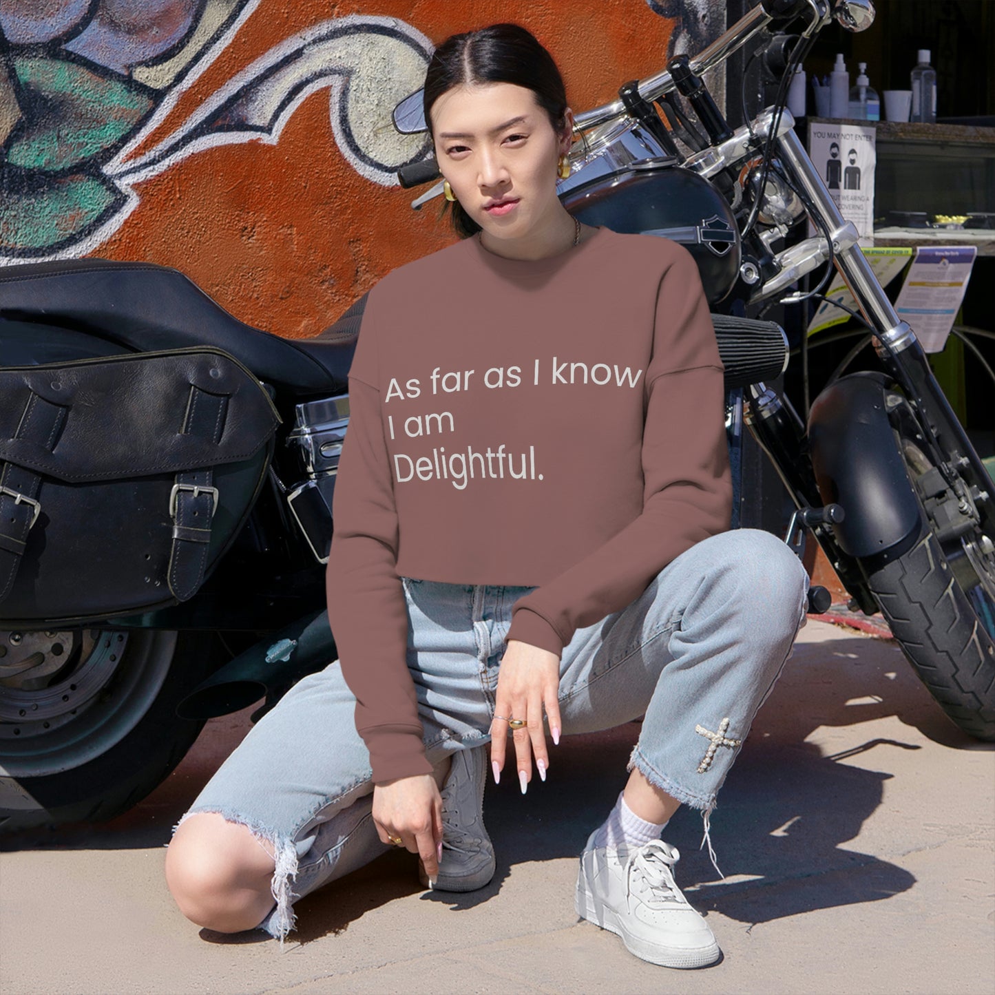 I'm Delightful Women's Cropped Sweatshirt