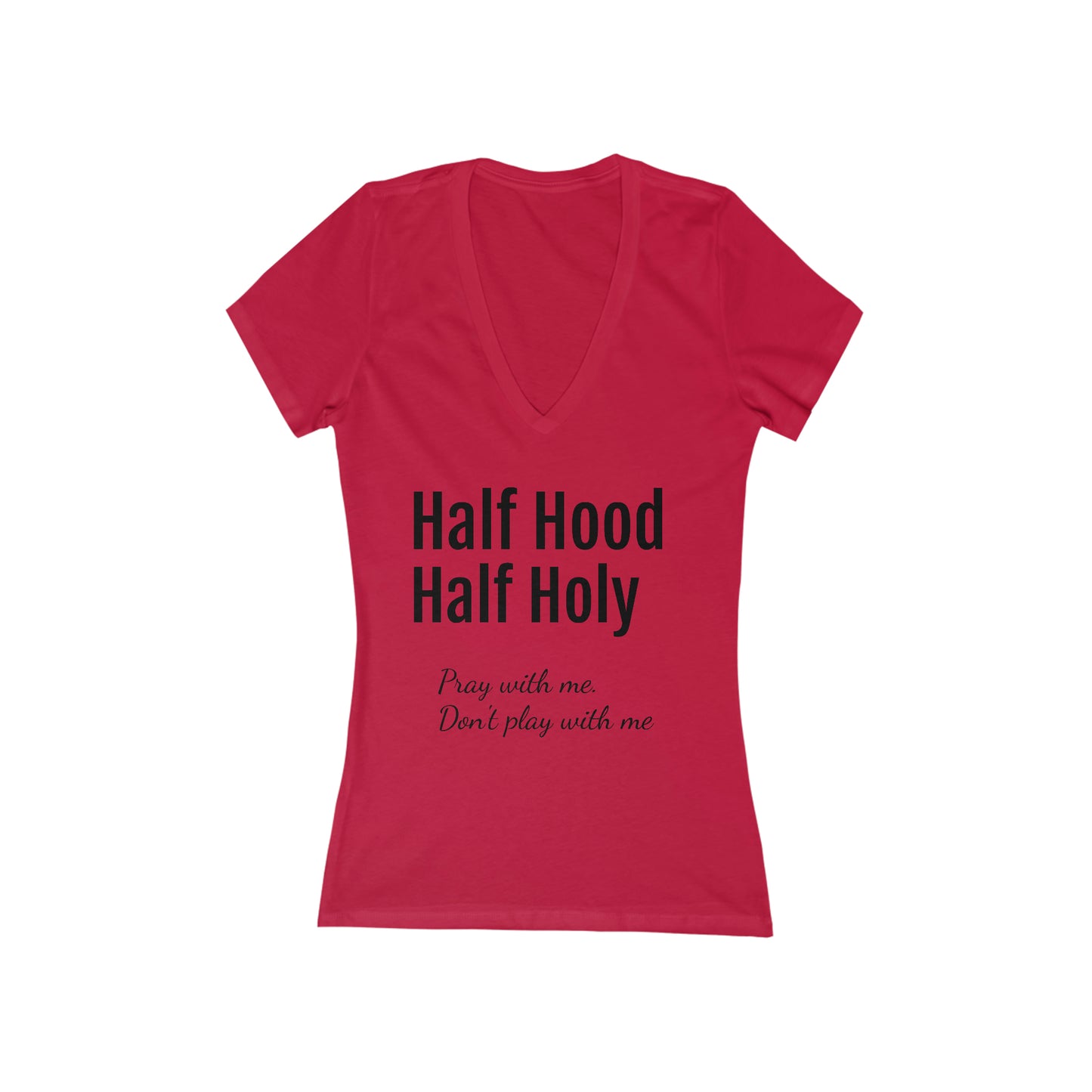 Women's Jersey Short Sleeve Deep V-Neck Tee