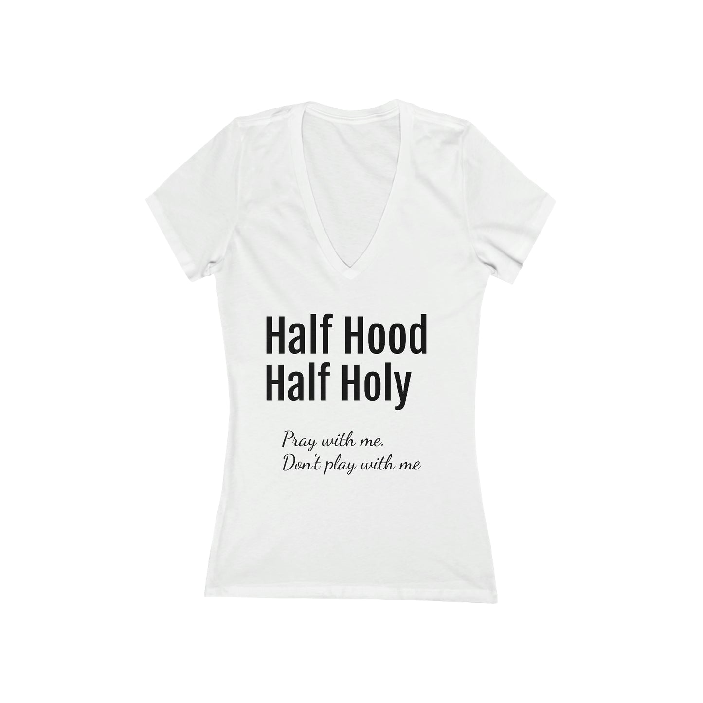 Women's Jersey Short Sleeve Deep V-Neck Tee