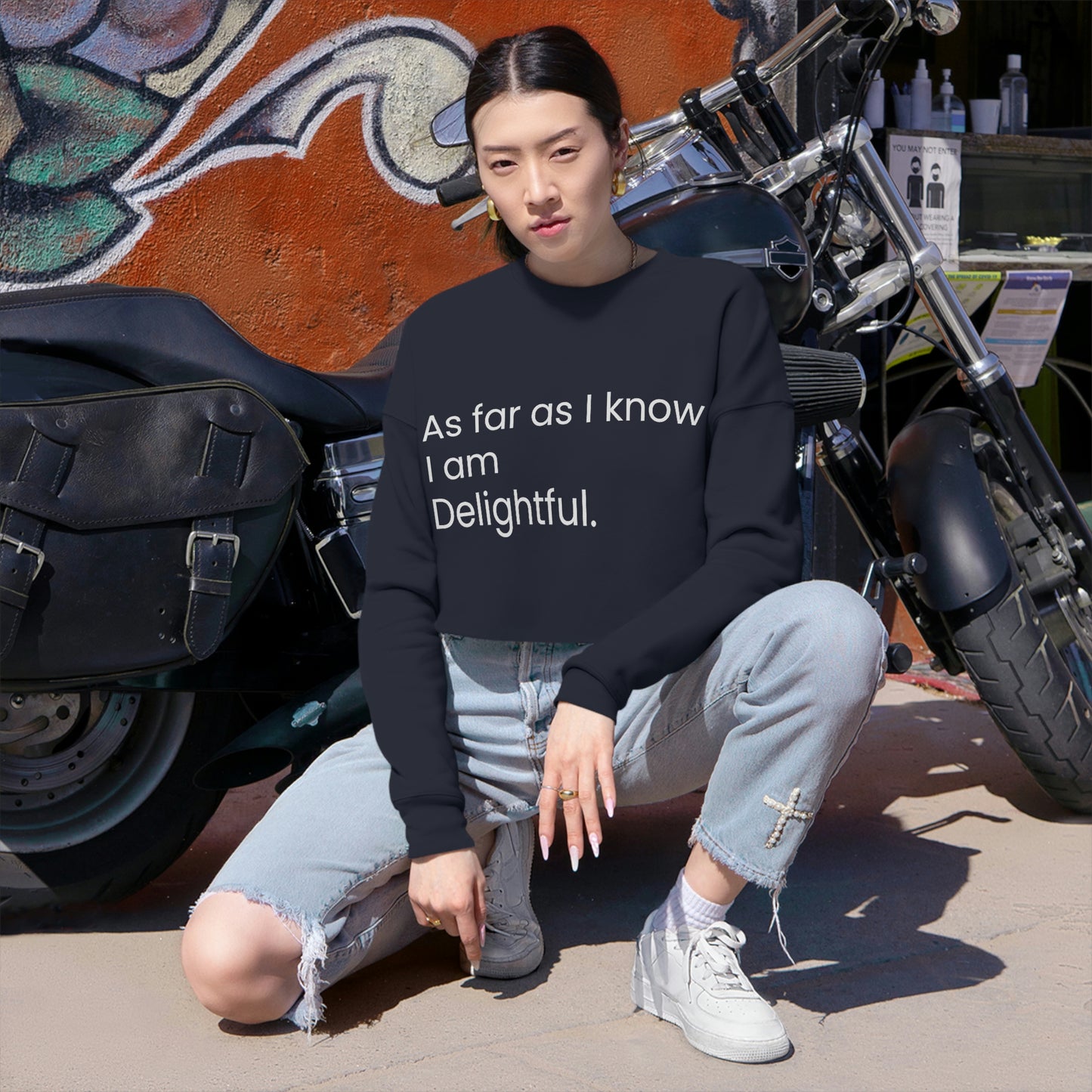 I'm Delightful Women's Cropped Sweatshirt