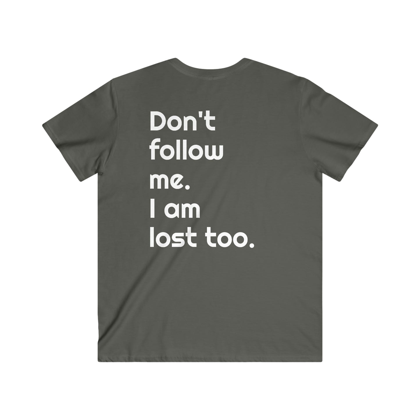 Don't Follow ME V-Neck Short Sleeve Tee